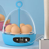 Maxbell Maxbell Mini 6 Eggs Incubator Hatcher Machine Egg Turner Tray with Light for Poultry USB Automatic Blue