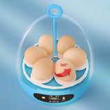 Maxbell Maxbell Mini 6 Eggs Incubator Hatcher Machine Egg Turner Tray with Light for Poultry USB Automatic Blue