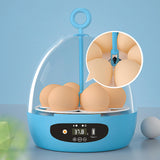 Maxbell Maxbell Mini 6 Eggs Incubator Hatcher Machine Egg Turner Tray with Light for Poultry USB Automatic Blue