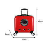 Maxbell Maxbell Portable Cat Trolley Case Backpack Breathable Hiking for Small Animals red