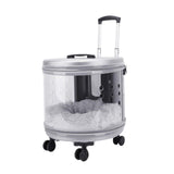 Maxbell Maxbell Cat Trolley Case Bag Pet Carrier Breathable for Puppy Kitten Kitty Hiking Argent