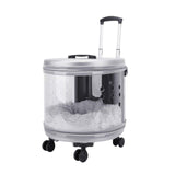 Maxbell Maxbell Cat Trolley Case Bag Pet Carrier Breathable for Puppy Kitten Kitty Hiking Argent
