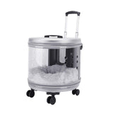 Maxbell Maxbell Cat Trolley Case Bag Pet Carrier Breathable for Puppy Kitten Kitty Hiking Argent