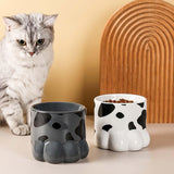 Maxbell Maxbell Cute Cat Dog Bowl Feeding Dish Smooth Surface Easy Cleaning for Drinking White