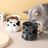 Maxbell Maxbell Cute Cat Dog Bowl Feeding Dish Smooth Surface Easy Cleaning for Drinking White