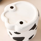 Maxbell Maxbell Cute Cat Dog Bowl Feeding Dish Smooth Surface Easy Cleaning for Drinking White