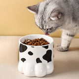 Maxbell Maxbell Cute Cat Dog Bowl Feeding Dish Smooth Surface Easy Cleaning for Drinking White