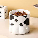 Maxbell Maxbell Cute Cat Dog Bowl Feeding Dish Smooth Surface Easy Cleaning for Drinking White