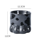 Maxbell Maxbell Cute Cat Dog Bowl Feeding Dish Smooth Surface Easy Cleaning for Drinking Gray
