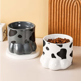 Maxbell Maxbell Cute Cat Dog Bowl Feeding Dish Smooth Surface Easy Cleaning for Drinking Gray