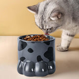 Maxbell Maxbell Cute Cat Dog Bowl Feeding Dish Smooth Surface Easy Cleaning for Drinking Gray