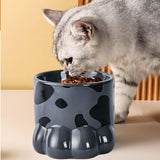 Maxbell Maxbell Cute Cat Dog Bowl Feeding Dish Smooth Surface Easy Cleaning for Drinking Gray