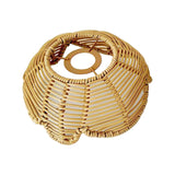 Maxbell 2xRattan Lamp Shade Ornament Droplight Weaved for Teahouse Living Room Kitchen Brown