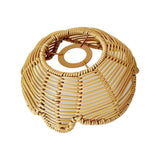 Maxbell 2xRattan Lamp Shade Ornament Droplight Weaved for Teahouse Living Room Kitchen Brown