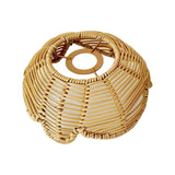 Maxbell 2xRattan Lamp Shade Ornament Droplight Weaved for Teahouse Living Room Kitchen Brown