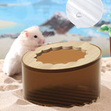 Maxbell Maxbell Hamster Sand Bath Toilet Bath House Bathtub for Squirrels Mice Chinchilla brown