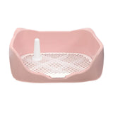 Dog Potty Tray with Removable Post Size 40x36x14cm Dog Training Toilet Pink - Aladdin Shoppers