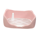 Dog Potty Tray with Removable Post Size 40x36x14cm Dog Training Toilet Pink - Aladdin Shoppers
