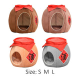 Cave Pet Bed Dogs Tent Small Medium Puppy Nest Kitten Hut Cats Warm House S Brown - Aladdin Shoppers
