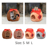 Cave Pet Bed Dogs Tent Small Medium Puppy Nest Kitten Hut Cats Warm House S Brown - Aladdin Shoppers