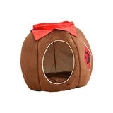 Cave Pet Bed Dogs Tent Small Medium Puppy Nest Kitten Hut Cats Warm House S Brown - Aladdin Shoppers