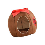 Cave Pet Bed Dogs Tent Small Medium Puppy Nest Kitten Hut Cats Warm House S Brown - Aladdin Shoppers