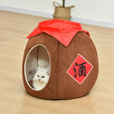 Cave Pet Bed Dogs Tent Small Medium Puppy Nest Kitten Hut Cats Warm House S Brown - Aladdin Shoppers