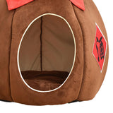 Cave Pet Bed Dogs Tent Small Medium Puppy Nest Kitten Hut Cats Warm House Brown M - Aladdin Shoppers