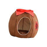 Cave Pet Bed Dogs Tent Small Medium Puppy Nest Kitten Hut Cats Warm House Brown L - Aladdin Shoppers