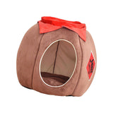 Cave Pet Bed Dogs Tent Small Medium Puppy Nest Kitten Hut Cats Warm House Khaki S - Aladdin Shoppers