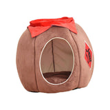 Cave Pet Bed Dogs Tent Small Medium Puppy Nest Kitten Hut Cats Warm House Khaki S - Aladdin Shoppers