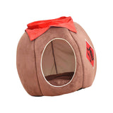Cave Pet Bed Dogs Tent Small Medium Puppy Nest Kitten Hut Cats Warm House Khaki M - Aladdin Shoppers