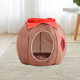 Cave Pet Bed Dogs Tent Small Medium Puppy Nest Kitten Hut Cats Warm House Khaki M - Aladdin Shoppers