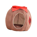 Cave Pet Bed Dogs Tent Small Medium Puppy Nest Kitten Hut Cats Warm House Khaki L - Aladdin Shoppers