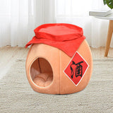 Cave Pet Bed Dogs Tent Small Medium Puppy Nest Kitten Hut Cats Warm House Yellow S - Aladdin Shoppers