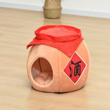 Cave Pet Bed Dogs Tent Small Medium Puppy Nest Kitten Hut Cats Warm House Yellow S - Aladdin Shoppers