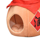 Cave Pet Bed Dogs Tent Small Medium Puppy Nest Kitten Hut Cats Warm House Yellow M - Aladdin Shoppers