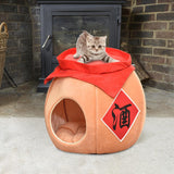 Cave Pet Bed Dogs Tent Small Medium Puppy Nest Kitten Hut Cats Warm House Yellow M - Aladdin Shoppers
