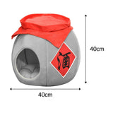 Cave Pet Bed Dogs Tent Small Medium Puppy Nest Kitten Hut Cats Warm House Gray M - Aladdin Shoppers