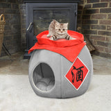 Cave Pet Bed Dogs Tent Small Medium Puppy Nest Kitten Hut Cats Warm House Gray L - Aladdin Shoppers