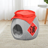 Cave Pet Bed Dogs Tent Small Medium Puppy Nest Kitten Hut Cats Warm House Gray L - Aladdin Shoppers