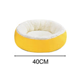 Plush Cat Sleeping Pad Mattress Blanket Pet Bed Mat for Kitten Puppy Rest 40cm Yellow - Aladdin Shoppers