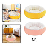 Plush Cat Sleeping Pad Mattress Blanket Pet Bed Mat for Kitten Puppy Rest 40cm Yellow - Aladdin Shoppers