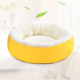 Plush Cat Sleeping Pad Mattress Blanket Pet Bed Mat for Kitten Puppy Rest 40cm Yellow - Aladdin Shoppers