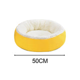 Plush Cat Sleeping Pad Mattress Blanket Pet Bed Mat for Kitten Puppy Rest 50cm Yellow - Aladdin Shoppers