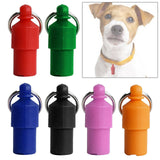 3x Lightweight Pet Dog ID Tag Tube for Puppy Address Label Tube Anti Lost Red - Aladdin Shoppers