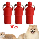3x Lightweight Pet Dog ID Tag Tube for Puppy Address Label Tube Anti Lost Red - Aladdin Shoppers