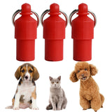 3x Lightweight Pet Dog ID Tag Tube for Puppy Address Label Tube Anti Lost Red - Aladdin Shoppers