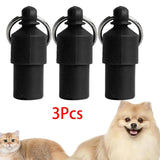 3x Lightweight Pet Dog ID Tag Tube for Puppy Address Label Tube Anti Lost Black - Aladdin Shoppers