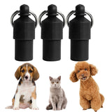 3x Lightweight Pet Dog ID Tag Tube for Puppy Address Label Tube Anti Lost Black - Aladdin Shoppers